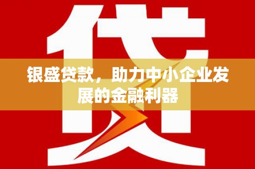 茂名银盛贷款，助力中小企业发展的金融利器