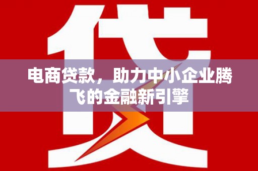 茂名电商贷款，助力中小企业腾飞的金融新引擎