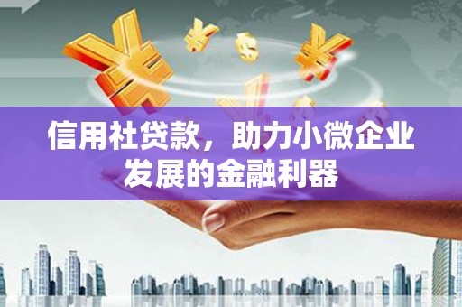 茂名信用社贷款，助力小微企业发展的金融利器