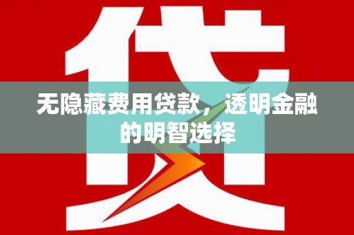 茂名无隐藏费用贷款，透明金融的明智选择